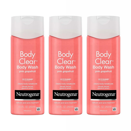 Neutrogena Body Clear Pink Pomelo Gel de baño para acné, 3 x 8.5 on...