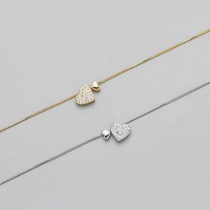 LOVECOM Collar de plata de ley S925 con corazón para mujer, delicad...
