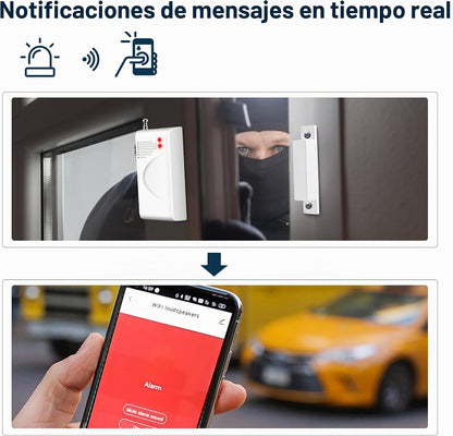 Sistema de alarma WiFi para el hogar, sistema de alarma inalámbrico...