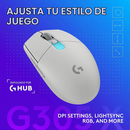 Logitech G Ratón inalámbrico para juegos 305 X Superlight - Blanco...