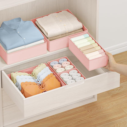 DIMJ Organizador de cajones para almacenamiento de ropa, paquete de...