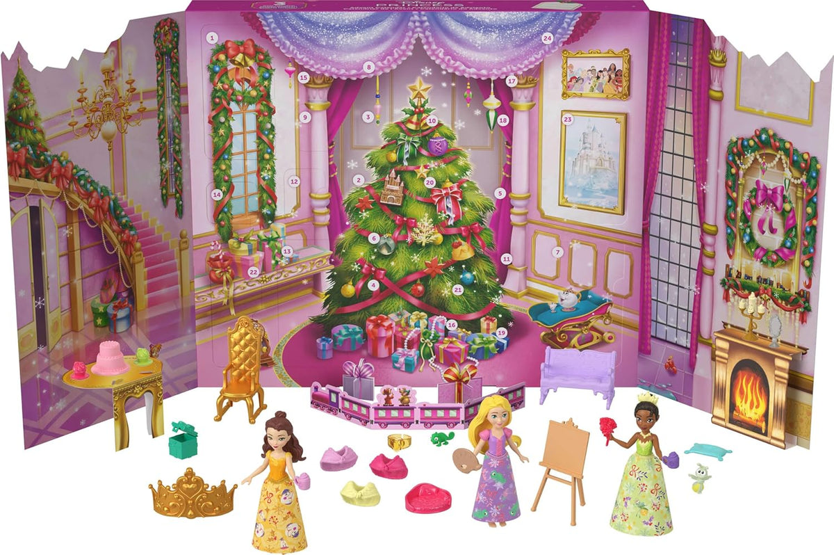 Calendario de Adviento de princesas de Disney de Mattel con muñecas...