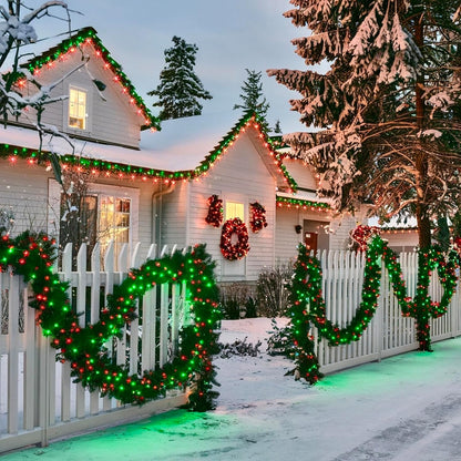 Tira de luces de Navidad extensibles de 75.8 pies con 200 luces LED...