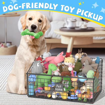 Kaiferty Cesta indestructible para juguetes para perros, contenedor...