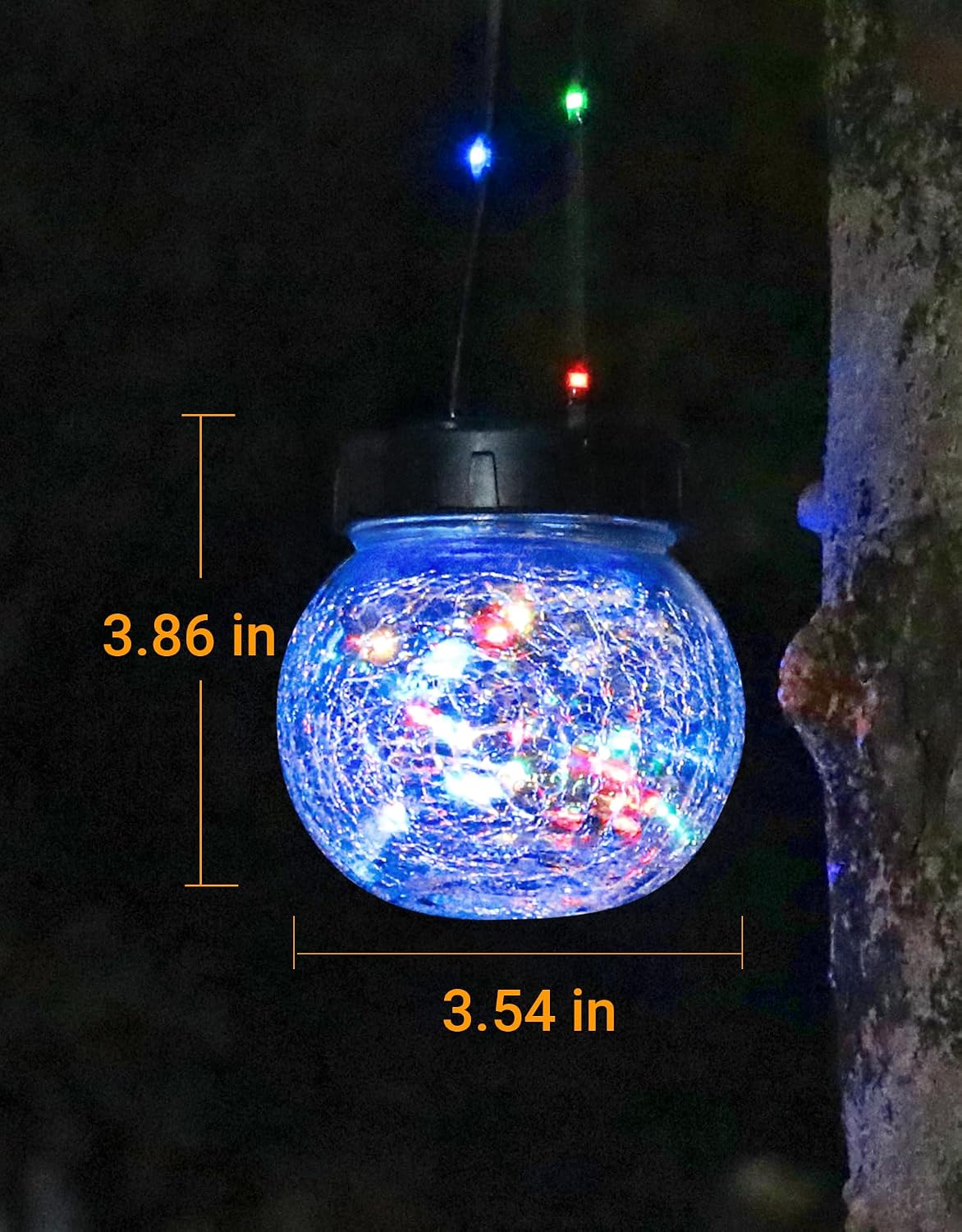 PARTPHONER Paquete de 12 luces solares para exteriores impermeables...