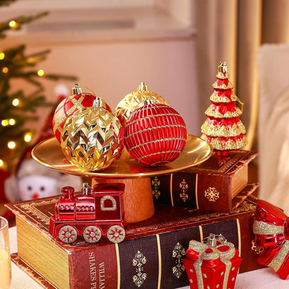 Alupssuc Juego de 82 bolas de Navidad, encantador juego de regalo c...