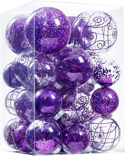 Wironlst Adornos de Bolas de Navidad Irrompibles Transparentes de P...