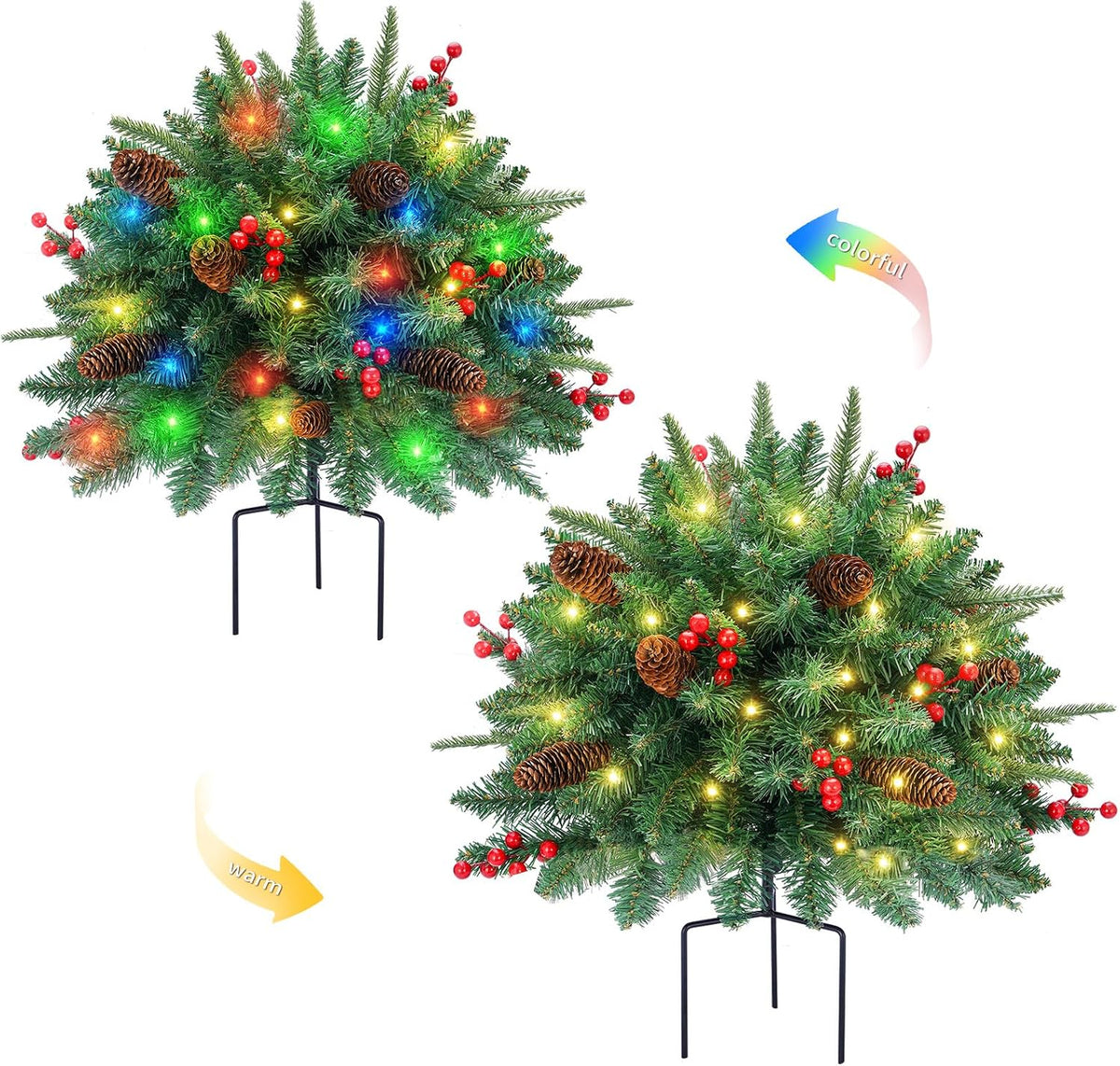 Relleno de urna para árbol de Navidad, funciona con pilas, con temp...
