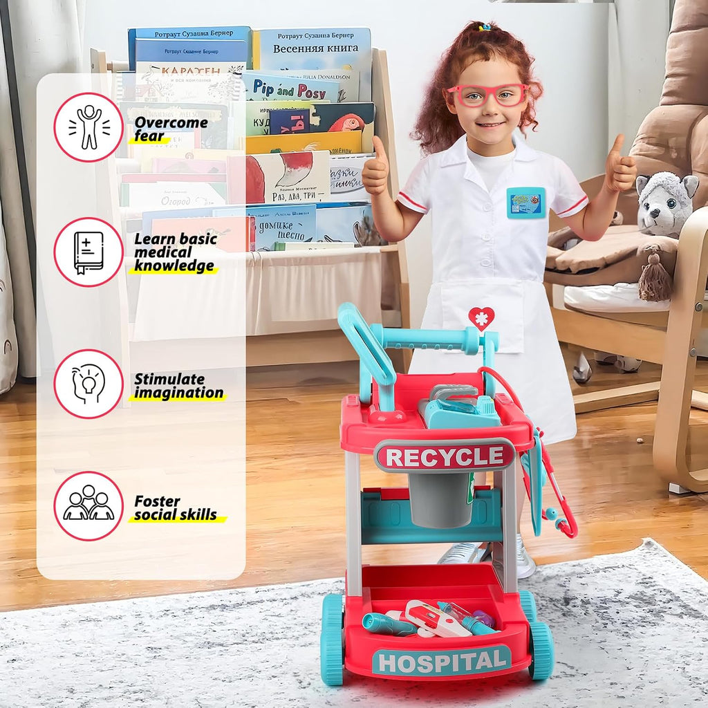 Liberry - Kit médico para niños pequeños, juguete para niñas y niño...