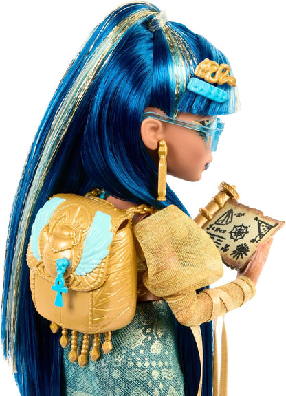 Monster High Cleo De Nile Doll in Golden Clothes | Momia en blusa r...