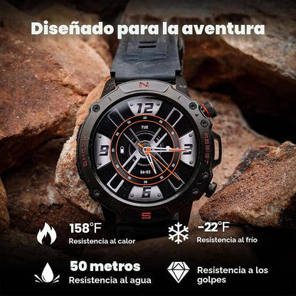 Reloj inteligente para exteriores para hombres, 1,43" AMOLED, resis...