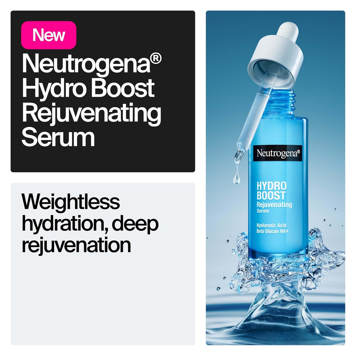 Neutrogena Hydro Boost - Suero rejuvenecedor de ácido hialurónico,...