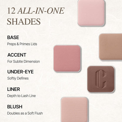 CLIO Pro - Paleta de ojos de aire, 12 colores de sombra de ojos mat...