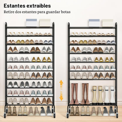 STO STO - Zapatero alto expandible de 10 niveles para garaje, 44 pa...
