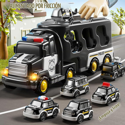 JUKUDAHU - Camión de policía de juguete para niños y niñas de 3 a 9...