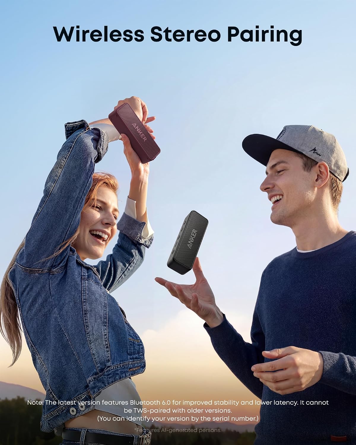 Anker Soundcore 2 Altavoz Bluetooth portátil, 24 horas de reproducc...