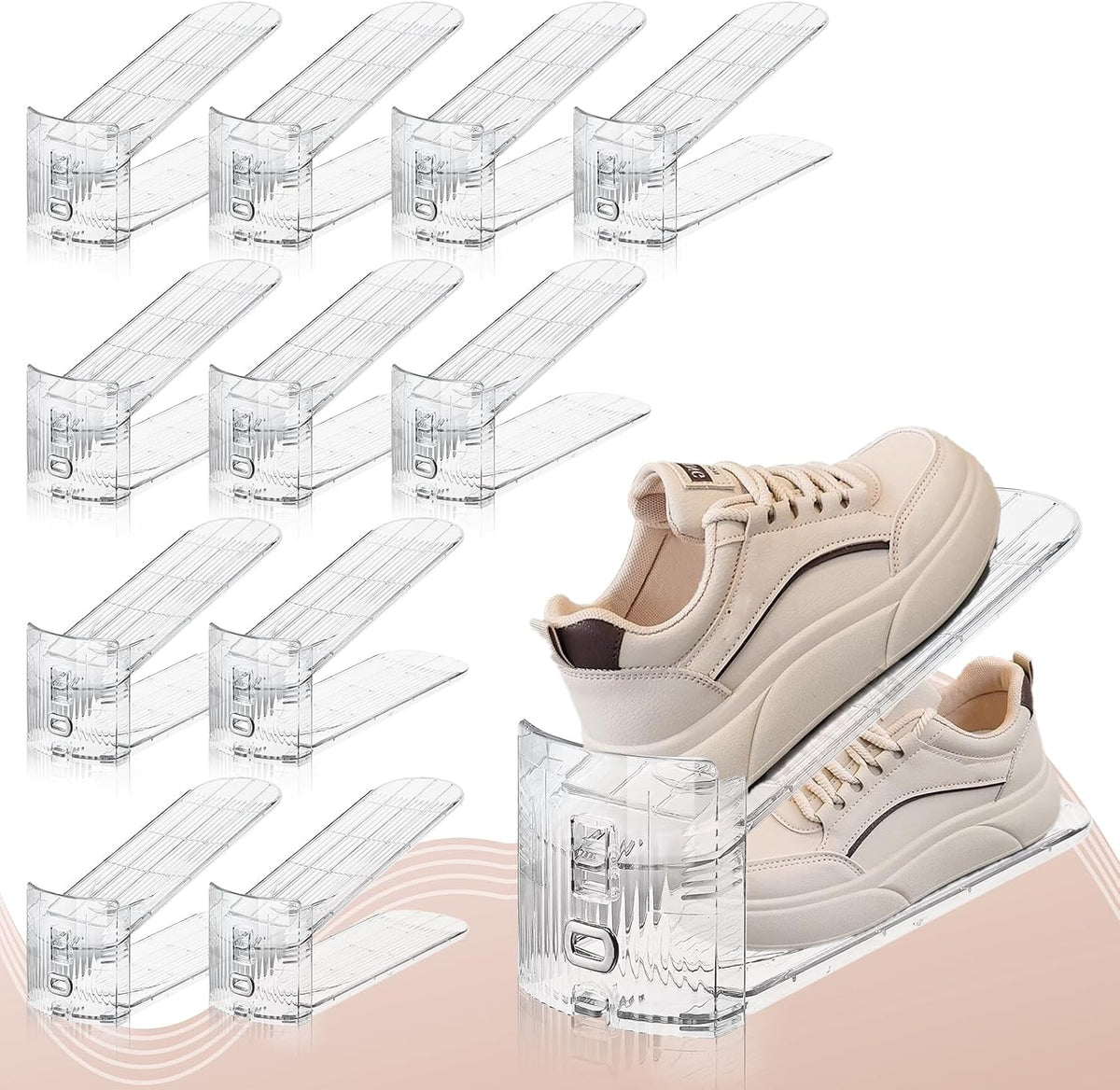 FENRUNXU Organizador de Ranuras para Zapatos para Armario, PAQUETE...