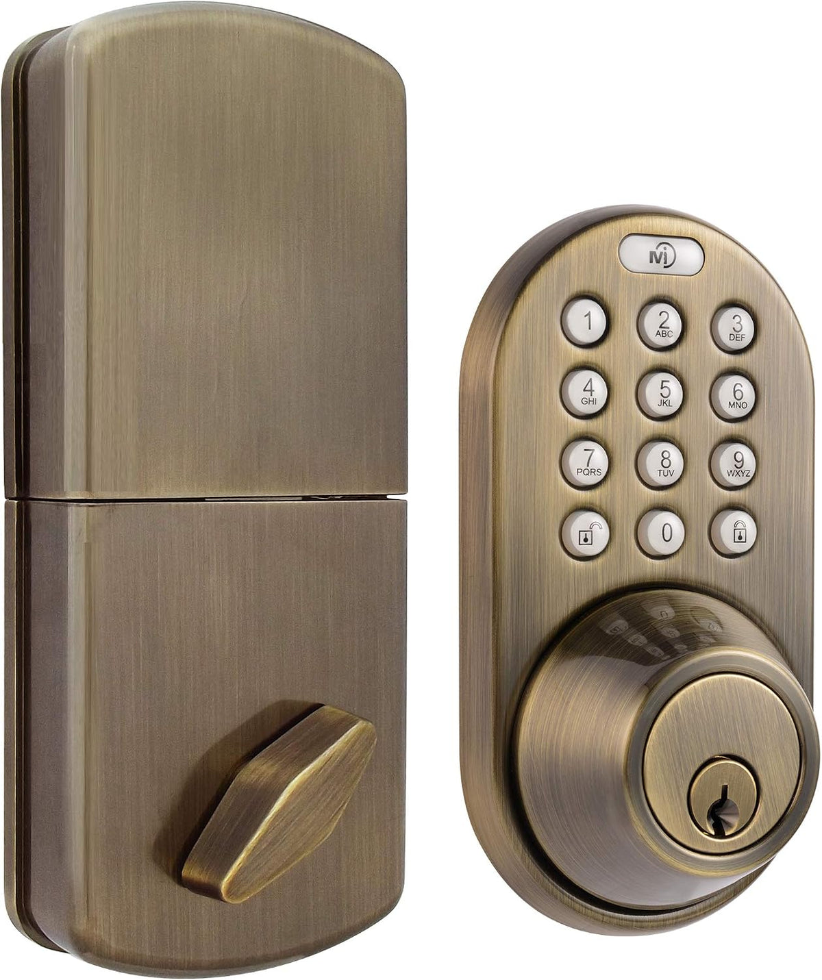 MiLocks TF-02AQ Cerradura de puerta de entrada sin llave con teclad...