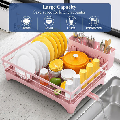 SNTD Escurridor de platos para encimera de cocina, 11.8 pulgadas de...