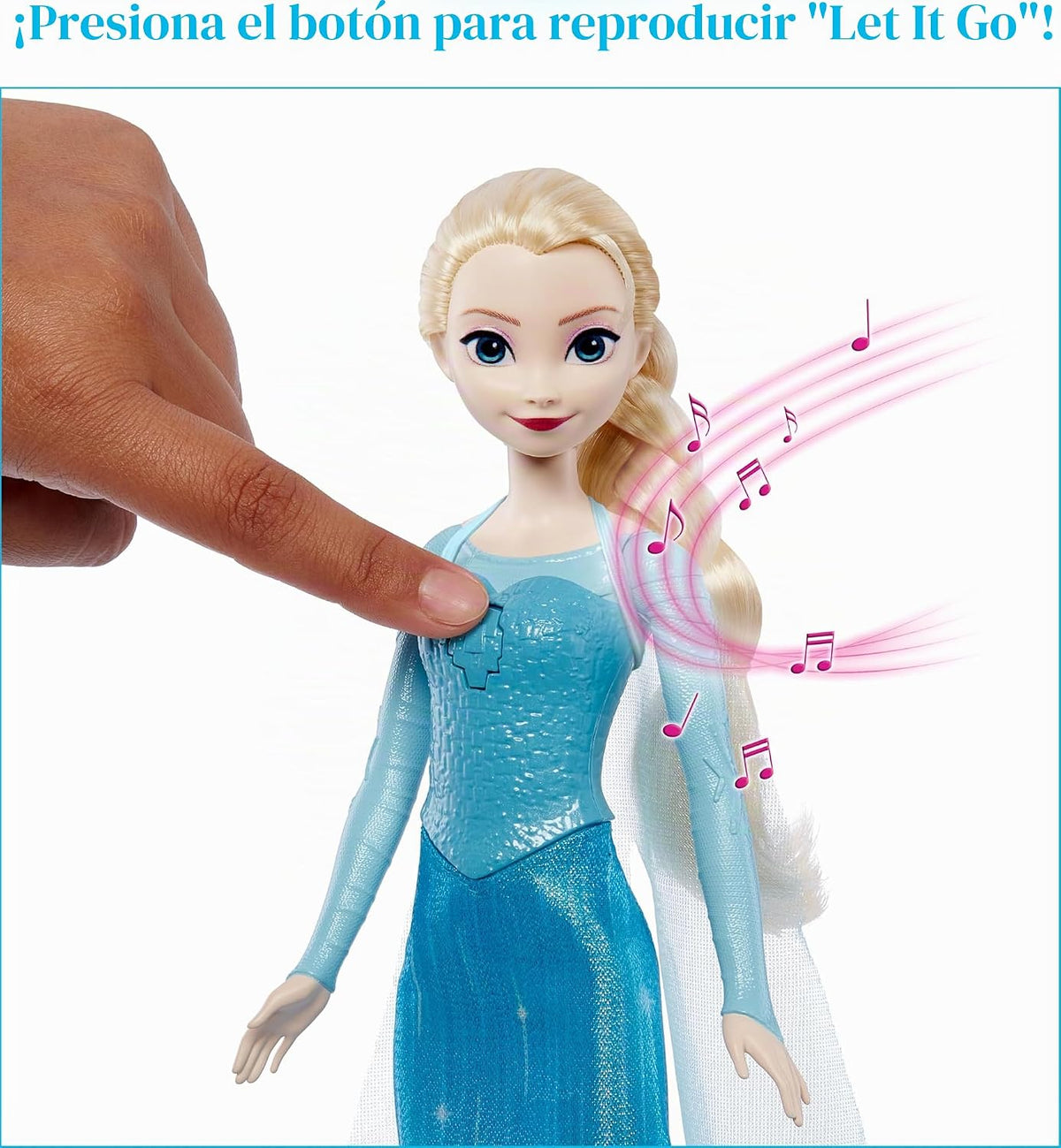 Mattel Disney Frozen Toys, muñeca de Elsa cantante con ropa exclusi...
