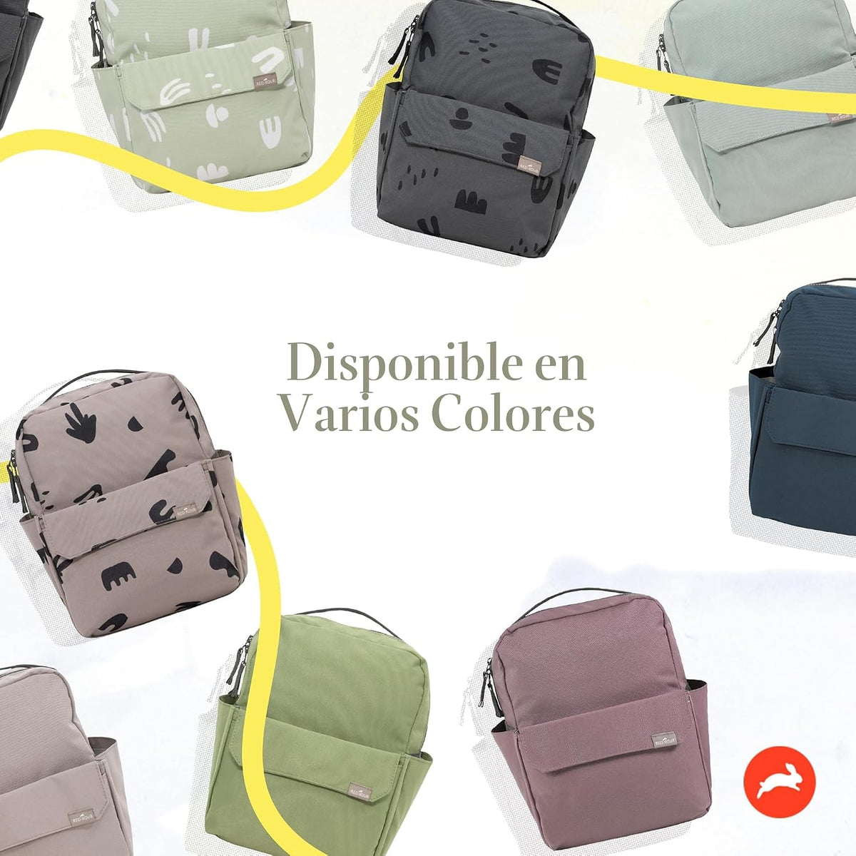 Mini Roo - Mochila para pañales, bolsa de bebé marrón trufa - 6 bol...