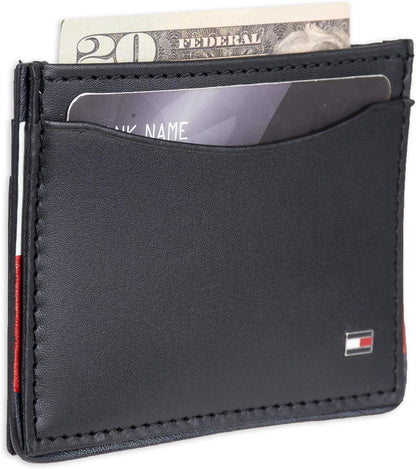 Tommy Hilfiger Cartera Passcase para hombre con ventana de identifi...