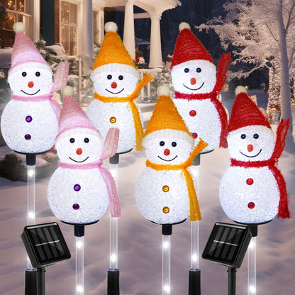 Luces solares de camino de Navidad para decoración al aire libre, j...