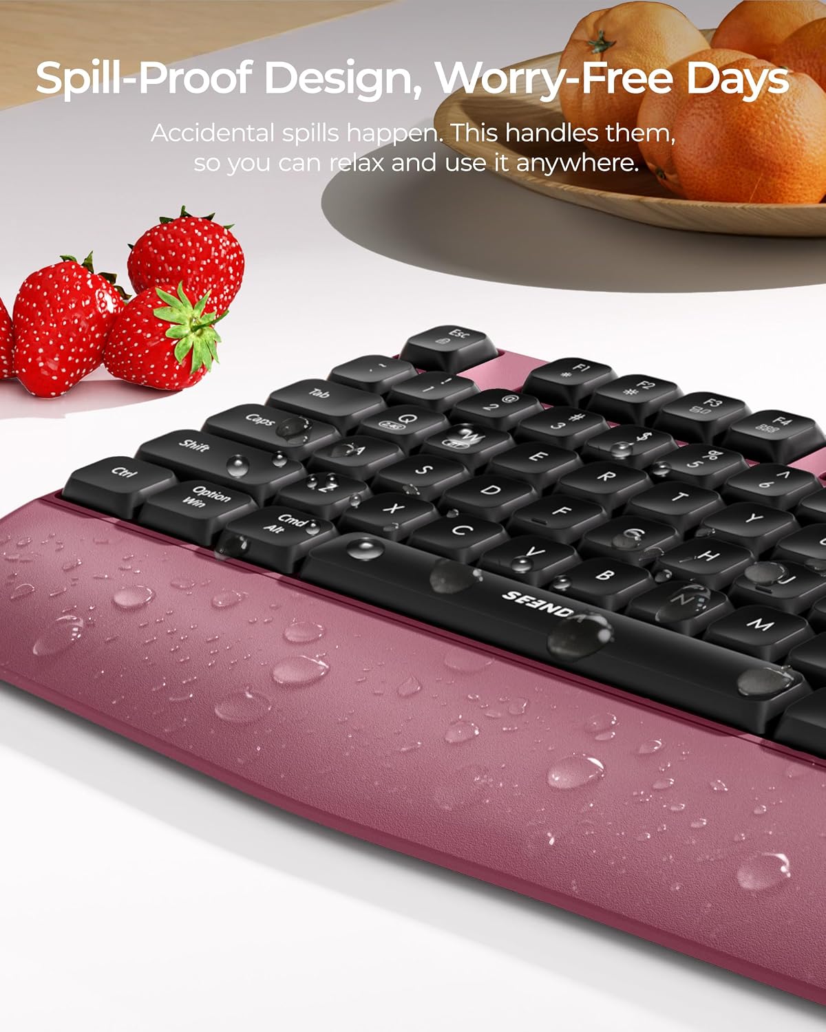 seenda COE200 Combo de teclado y mouse Bluetooth inalámbricos con |...