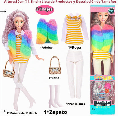 iBayda - Juego de 6 muñecas American Toy Prinecess de 11,5 pulgadas...