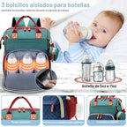 SHITIESHOU Bolsa de pañales mochila para bebé, bolsa de pañales par...