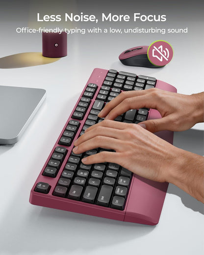 seenda COE200 Combo de teclado y mouse Bluetooth inalámbricos con |...
