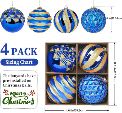 Alupssuc Adornos de bolas de Navidad grandes de 6 pulgadas\/5.906 i...