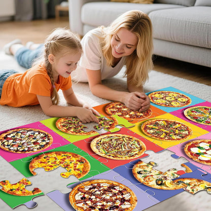 Rompecabezas de piso jumbo para niños, rompecabezas de pizza de 48...
