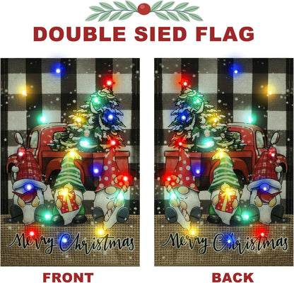 Bandera de jardín con texto en inglés "Merry Christmas" par...