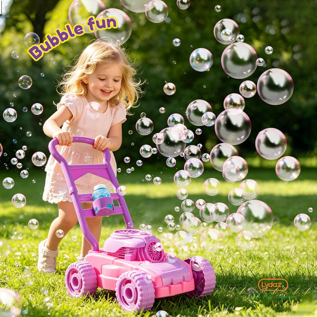 Juguetes para niños pequeños de la cortadora de césped de burbujas...
