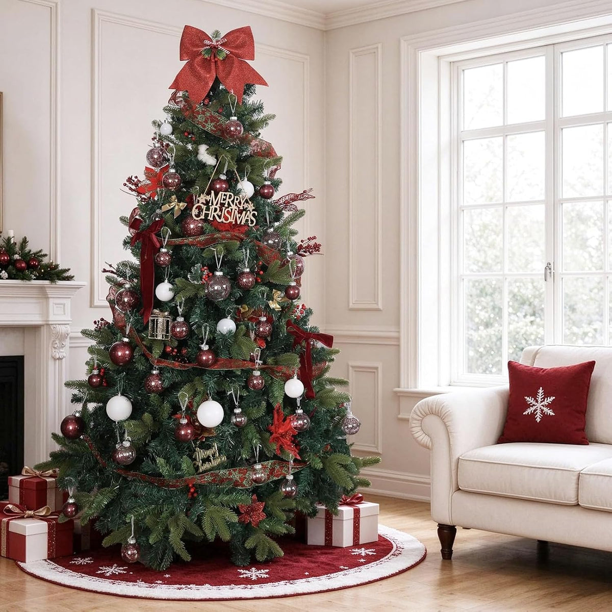 Wironlst Adornos de bolas de Navidad inastillables de plástico tran...