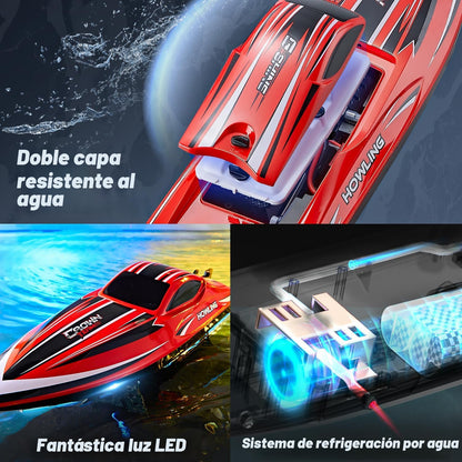 BEZGAR HJ818PRO Barco RC sin escobillas de 16 pulgadas 55 KPH para...
