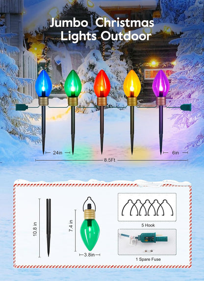 Cadena de luces para patio al aire libre, 48 pies, resistente a la...
