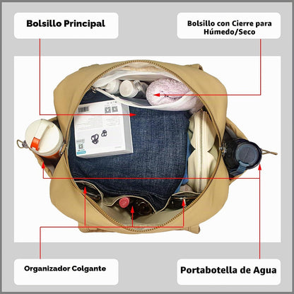 MZTUE Bolso mediano para pañales, bolso de hombro y cruzado para mamá