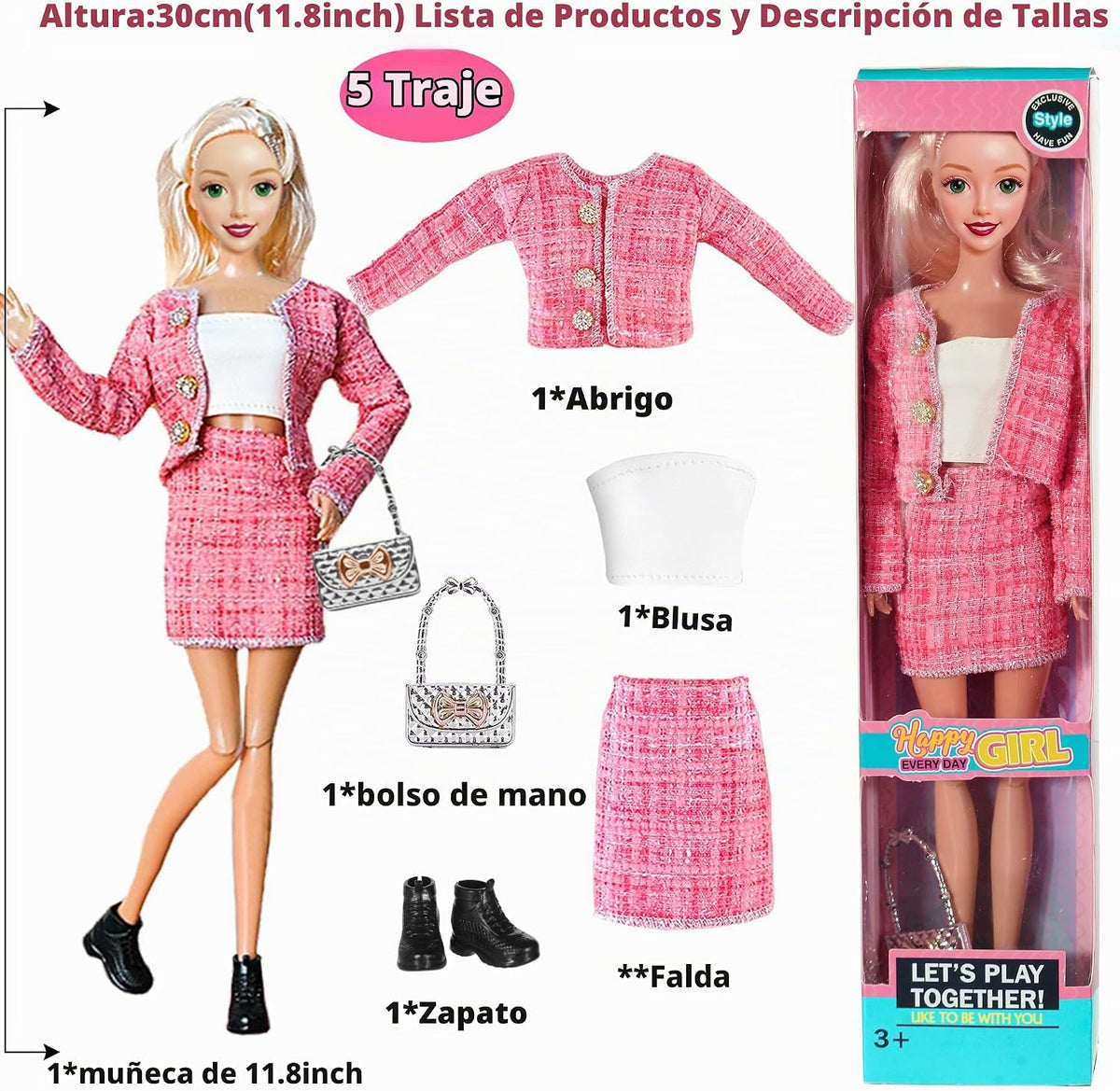 iBayda - Juego de 6 muñecas American Toy Prinecess de 11,5 pulgadas...