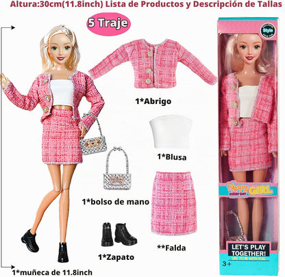 iBayda - Juego de 6 muñecas American Toy Prinecess de 11,5 pulgadas...