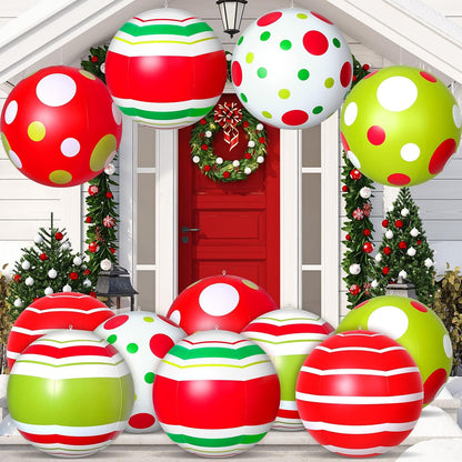 Jetec - 12 bolas inflables gigantes de Navidad de 16 pulgadas para...