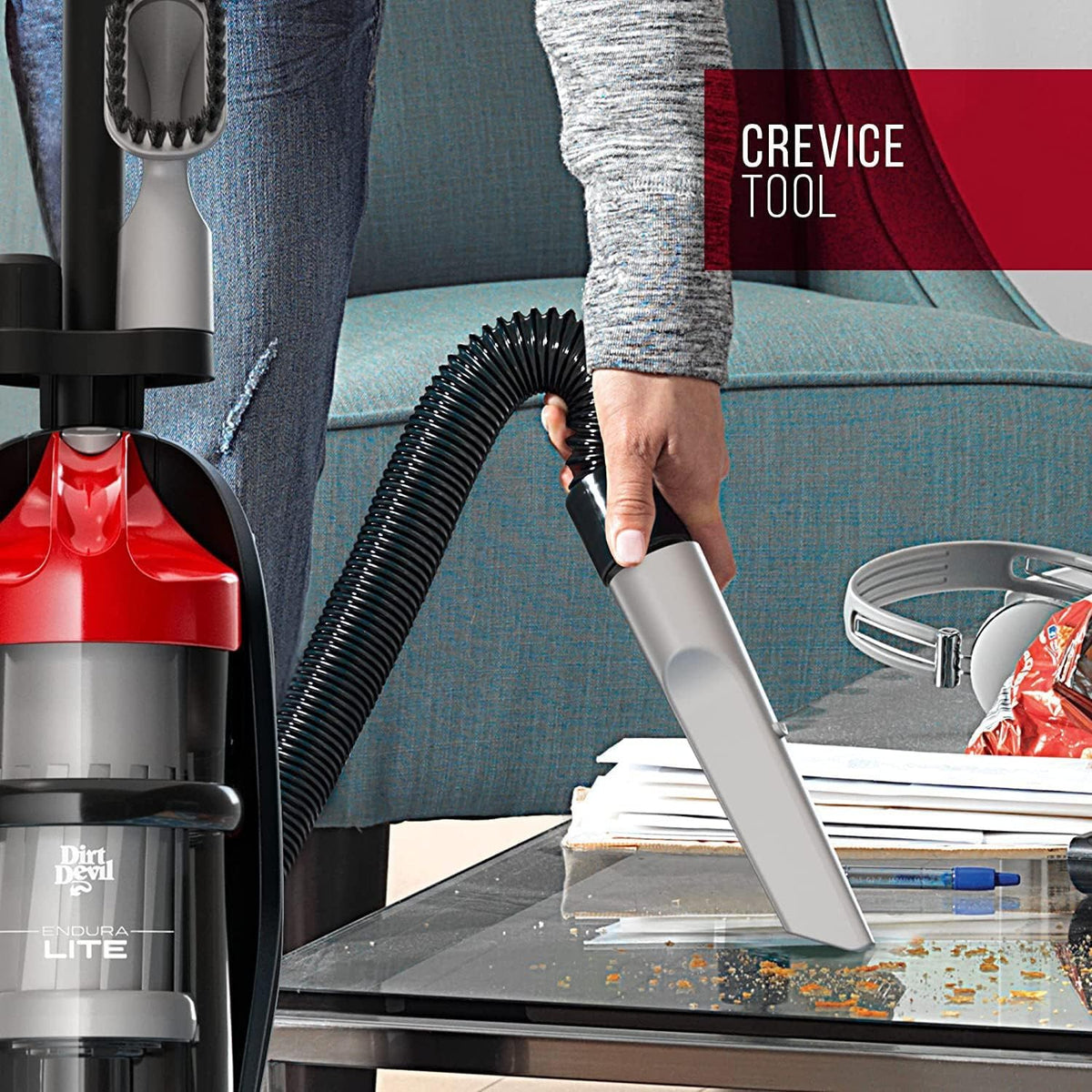 Dirt Devil Endura Lite - Aspiradora vertical sin bolsa para alfombr...