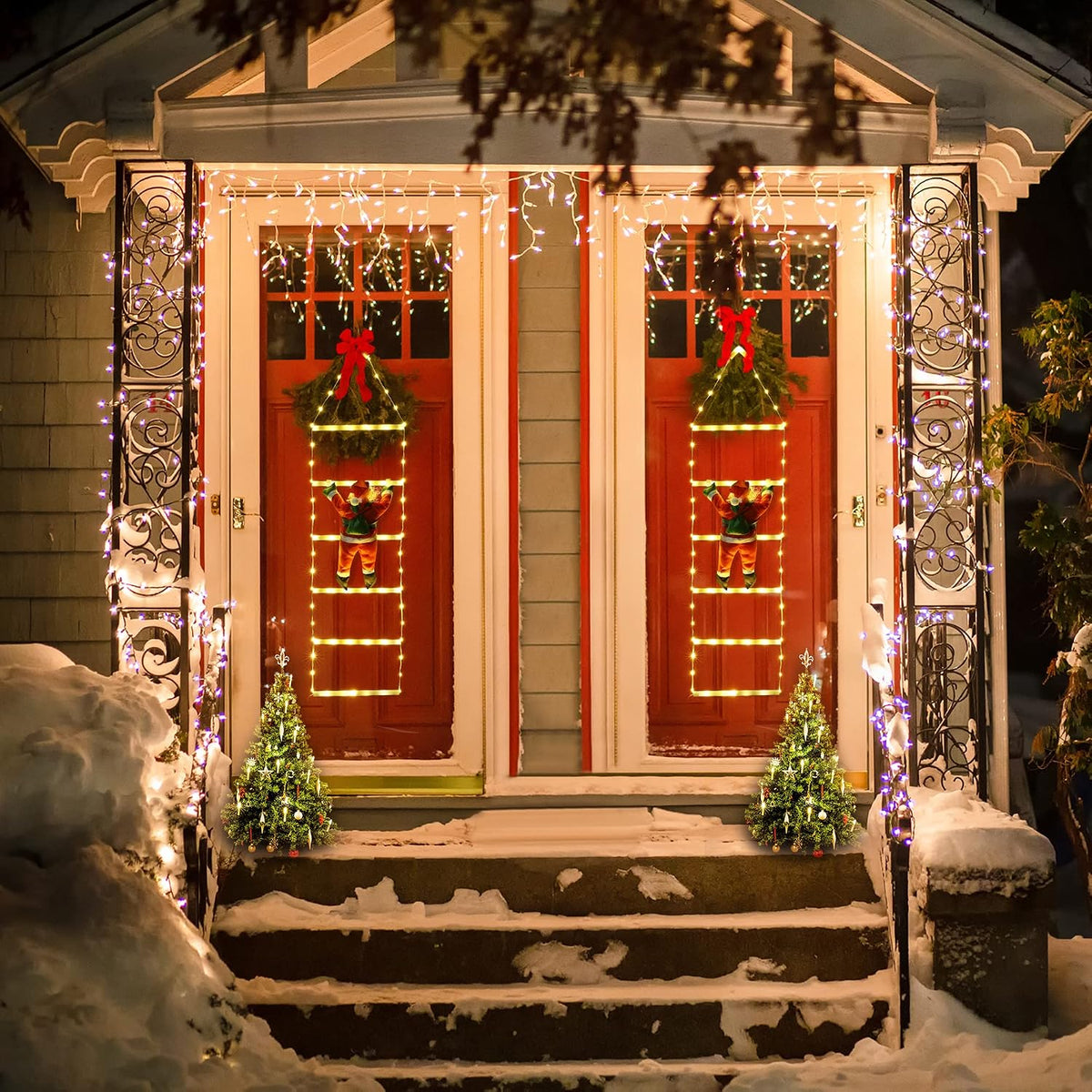 Toodour Luz LED de Navidad, luces decorativas de escalera de Navida...