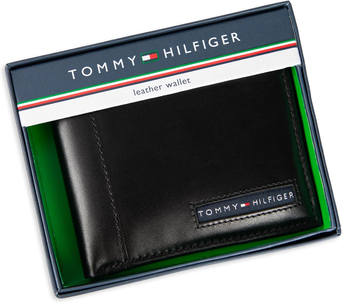 Tommy Hilfiger Cartera Passcase para hombre con ventana de identifi...