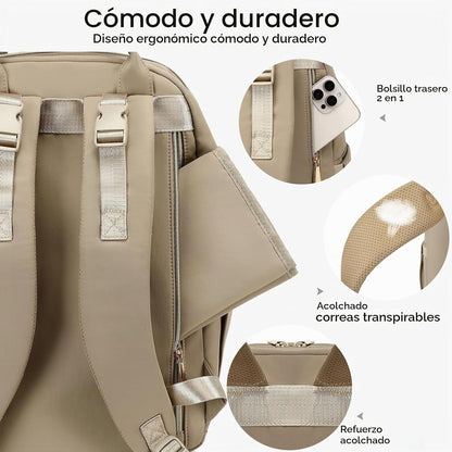 AIJIEKE Mochila para pañales, Mochila para pañales multifuncional g...