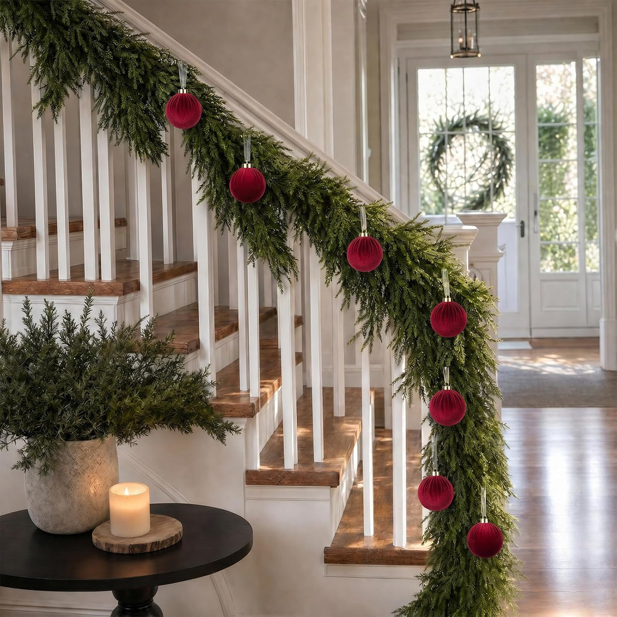 Adornos de bola de Navidad de 15 quilates, decoración de árbol de N...