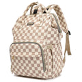 GAIVP mochila de pañales para bebe, café a cuadros, Mochila para pa...