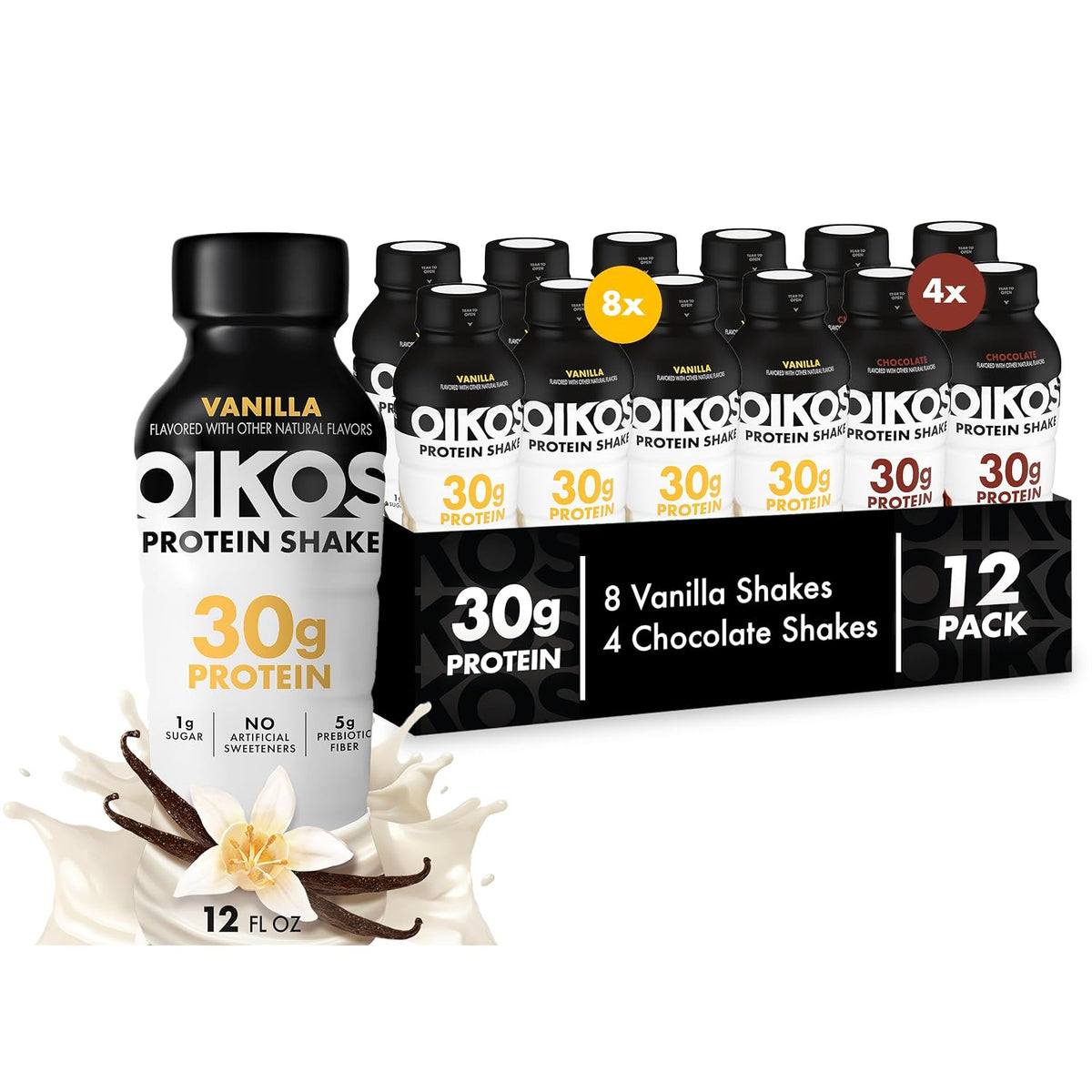 Oikos Batido de Proteína, Paquete de Variedad Exclusivo, Bebidas de...