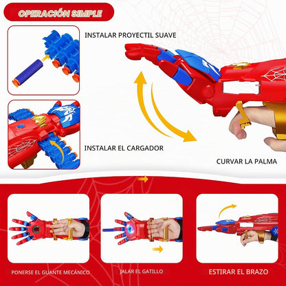 Pistola de juguete de dardos de espuma motorizada de superhéroe, ac...